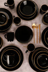 Servizio di piatti in ceramica Tyo Nero, 30 pezzi (1)