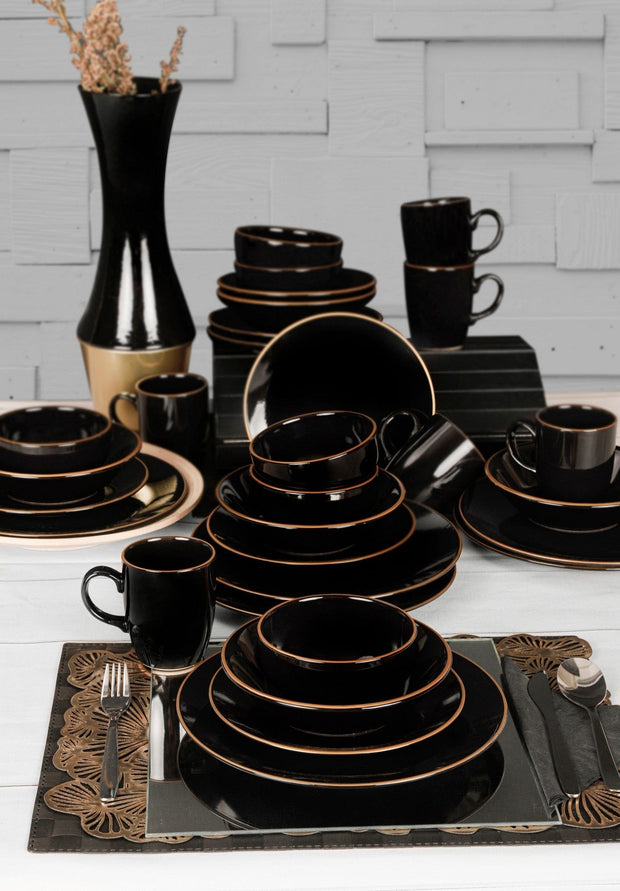 Servizio di piatti in ceramica Tyo Nero, 30 pezzi (2)