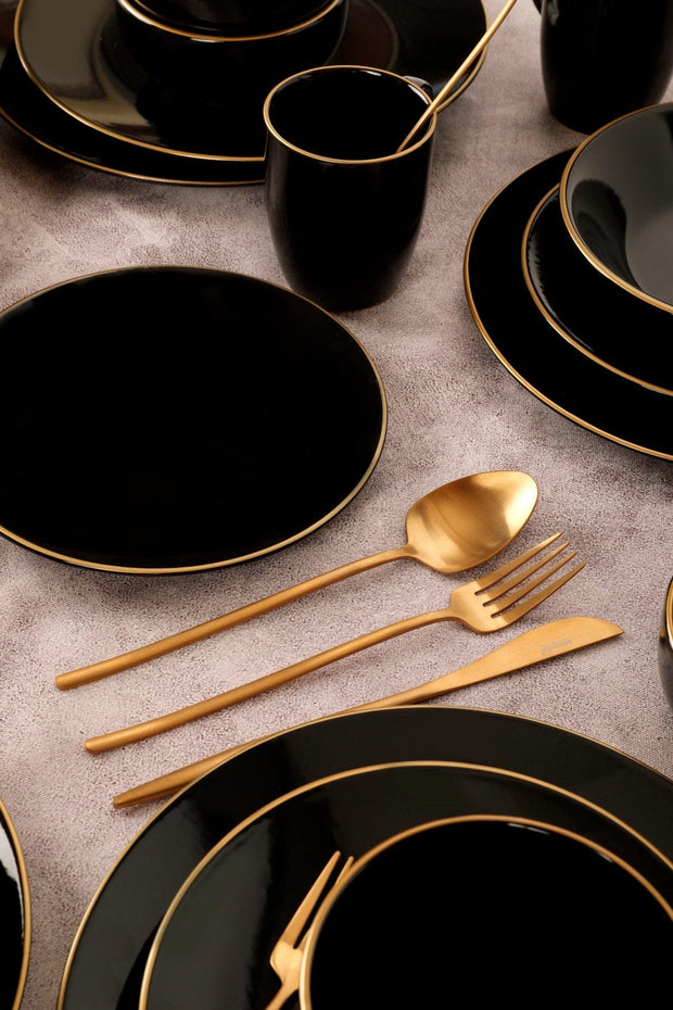 Servizio di piatti in ceramica Tyo Nero, 30 pezzi (3)