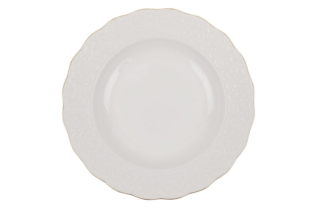 Servizio di piatti in porcellana Berni Dinner Bianco, 24 pezzi (8)