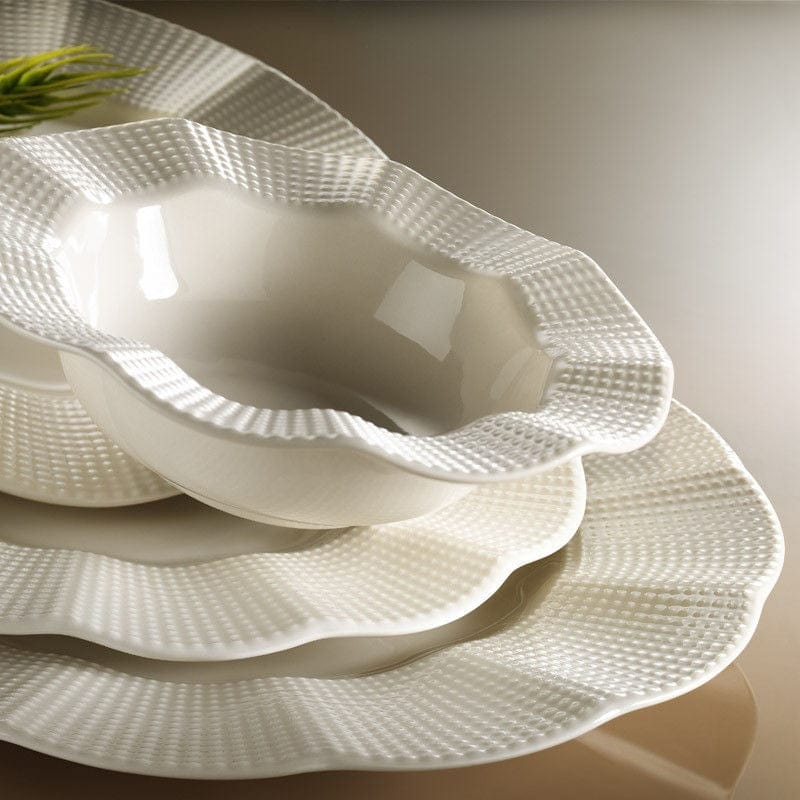 Servizio di piatti in porcellana Minerva Bianco, 18 pezzi