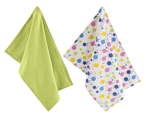 Set 2 asciugamani da cucina in cotone Bubbles Multicolore