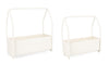 Bizzotto Set 2 Supporti per Piante Keyra Rect Bianco