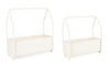 Bizzotto Set 2 Supporti per Piante Keyra Rect Bianco