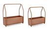 Bizzotto Set 2 Supporti per Piante Keyra Rect Marrone