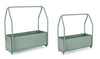 Bizzotto Set 2 Supporti per Piante Keyra Rect Verde
