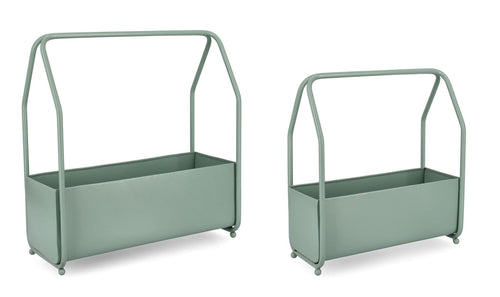 Bizzotto Set 2 Supporti per Piante Keyra Rect Verde