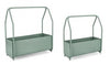 Bizzotto Set 2 Supporti per Piante Keyra Rect Verde