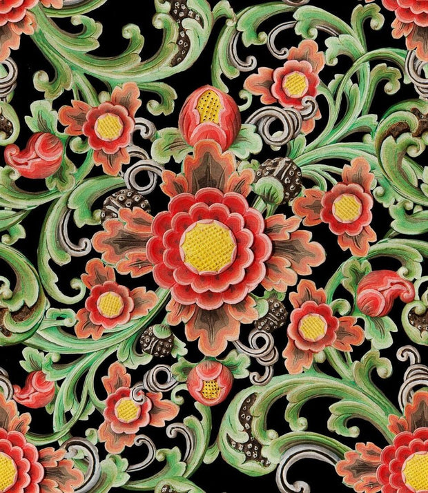 Set 3 rotoli Carta da parati digitale pittura floreale