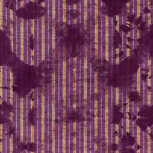 Set 3 rotoli Carta da parati stampata digitale lavata Shibori Burgund