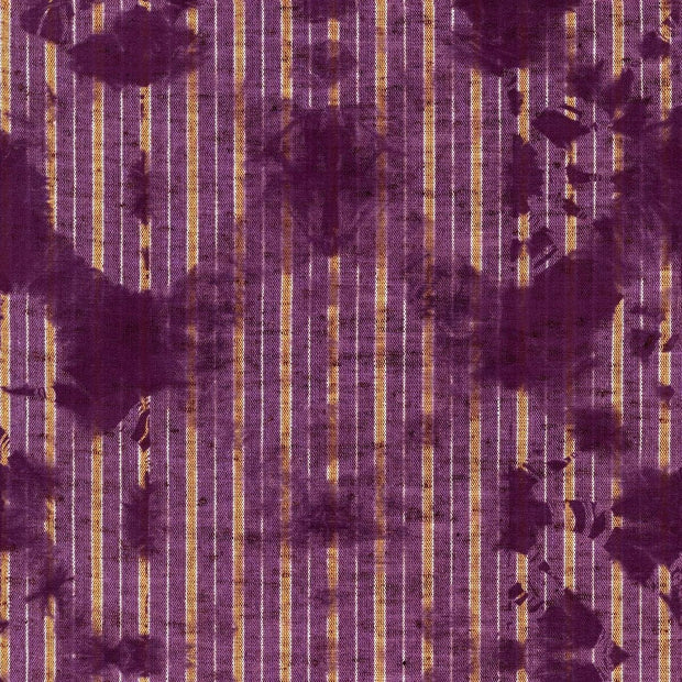 Set 3 rotoli Carta da parati stampata digitale lavata Shibori Burgund