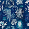 Set 3 rotoli Carta da parati stampata in digitale Alghe blu navy