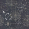Set 3 rotoli Carta da parati stampata in digitale Astronomia blu