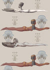 Set 3 rotoli Carta da parati stampata in digitale Egyptum Taupe