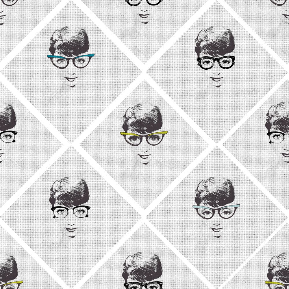 Set 3 rotoli Carta da parati stampata in digitale Illusione femminile