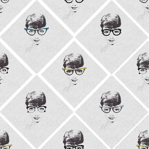 Set 3 rotoli Carta da parati stampata in digitale Illusione femminile