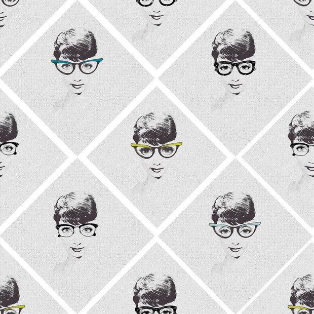 Set 3 rotoli Carta da parati stampata in digitale Illusione femminile