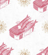 Set 3 rotoli di carta da parati stampata in digitale Sardines Red