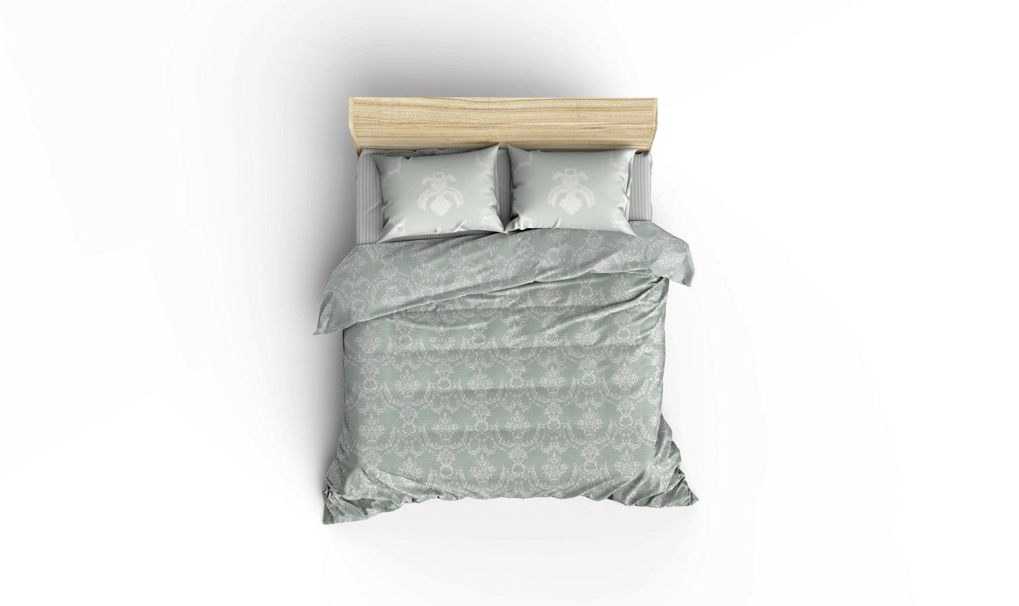 Set Copriletto con lenzuolo e 2 federe per cuscini Pure Verde, 200 x 235 cm (1)