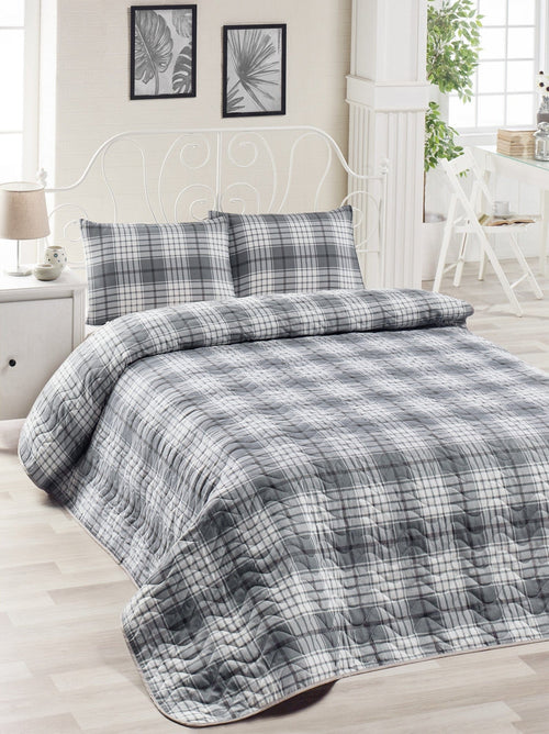 Set Copriletto e 2 federe per cuscini Burberry Bianco e Nero, 200 x 220 cm