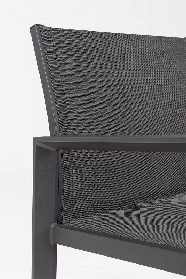 Bizzotto Set da giardino 4 posti con tavolino Kallen Antracite