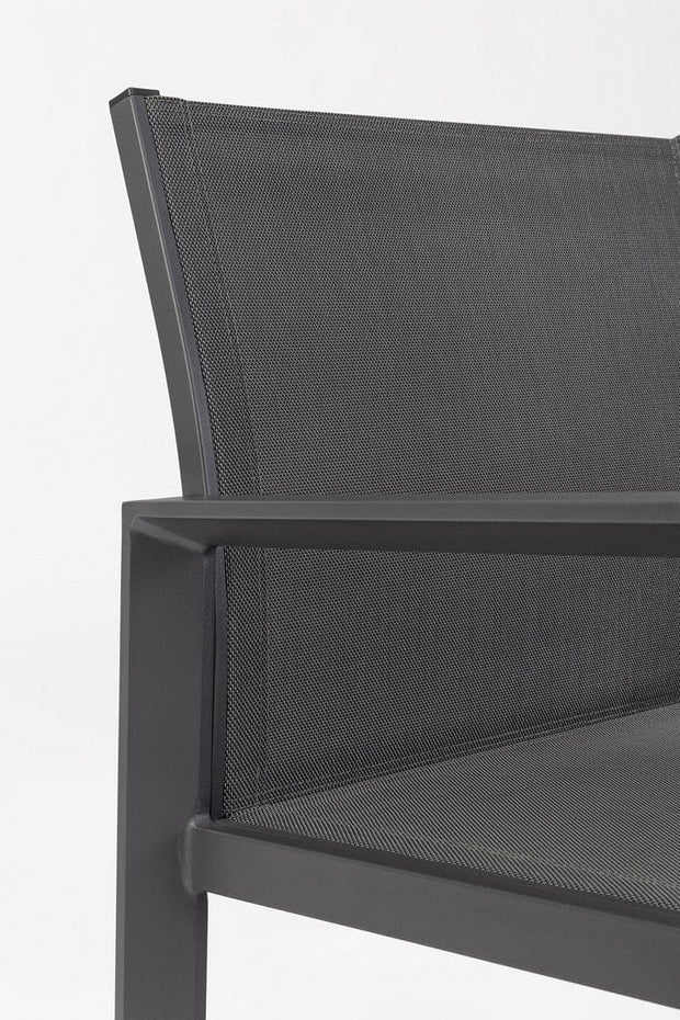 Bizzotto Set da giardino 4 posti con tavolino Kallen Antracite