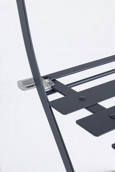 Bizzotto Set da giardino con 2 sedie ed un tavolo pieghevoli Wissant Antracite