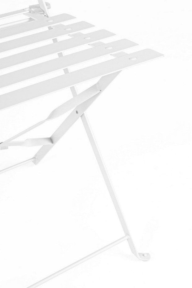 Bizzotto Set da giardino con 2 sedie ed un tavolo pieghevoli Wissant Bianco