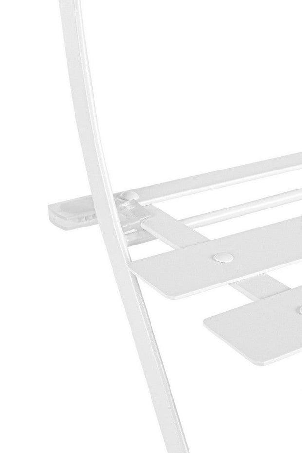 Bizzotto Set da giardino con 2 sedie ed un tavolo pieghevoli Wissant Bianco