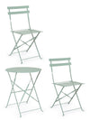 Bizzotto Set da giardino con 2 sedie ed un tavolo pieghevoli Wissant Blu