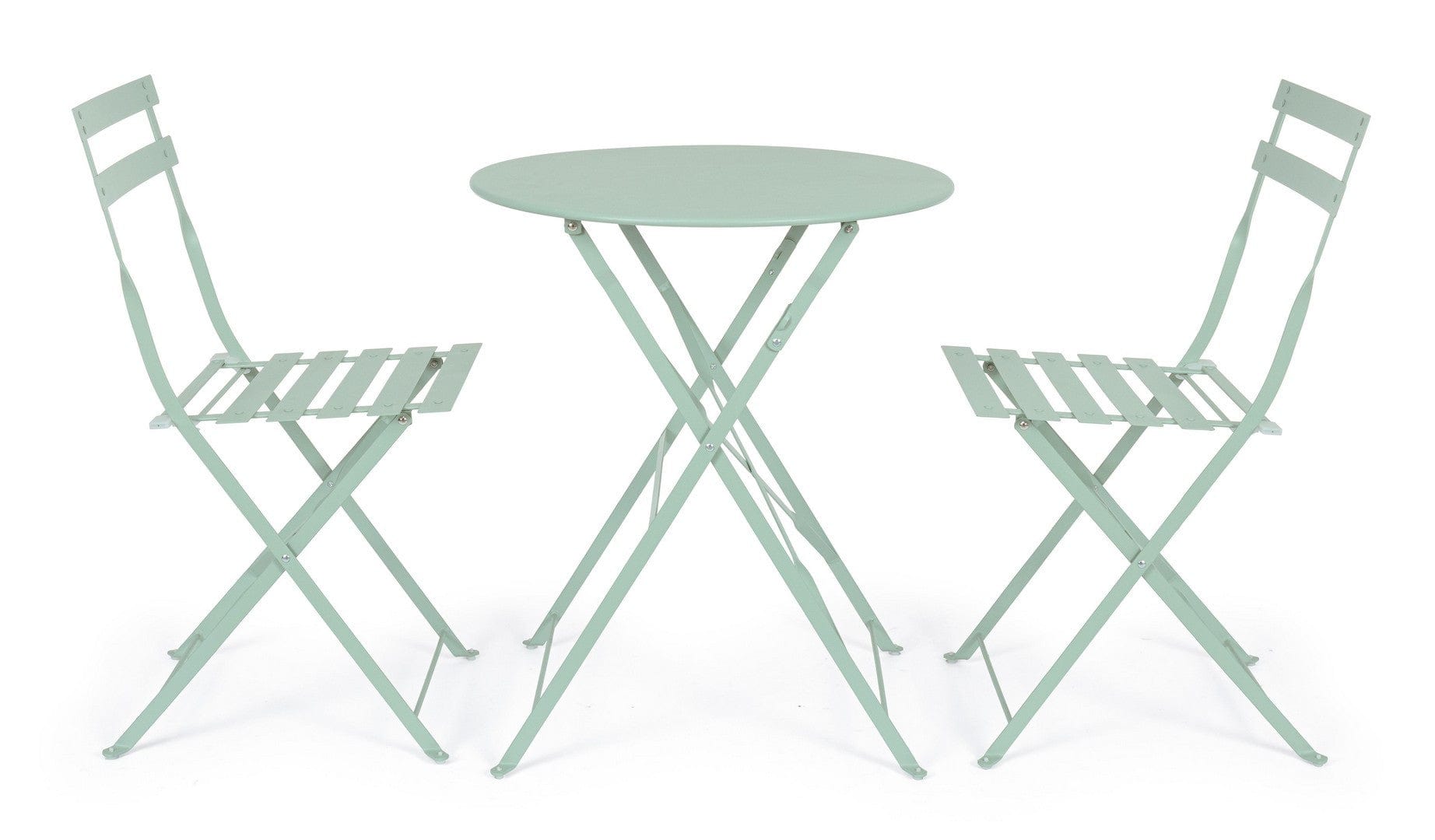 Bizzotto Set da giardino con 2 sedie ed un tavolo pieghevoli Wissant Blu
