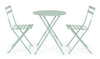 Bizzotto Set da giardino con 2 sedie ed un tavolo pieghevoli Wissant Blu