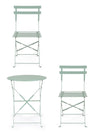 Bizzotto Set da giardino con 2 sedie ed un tavolo pieghevoli Wissant Blu