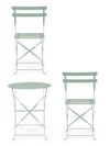 Bizzotto Set da giardino con 2 sedie ed un tavolo pieghevoli Wissant Blu