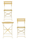 Bizzotto Set da giardino con 2 sedie ed un tavolo pieghevoli Wissant Giallo