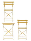 Bizzotto Set da giardino con 2 sedie ed un tavolo pieghevoli Wissant Giallo
