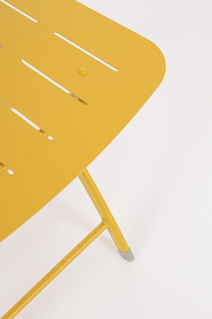 Bizzotto Set da giardino con 2 sedie ed un tavolo pieghevoli Yvonne Giallo