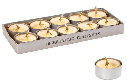 Set di 10 candele decorative Tealight Lux Oro