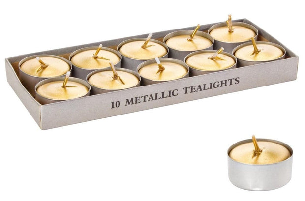 Set di 10 candele decorative Tealight Lux Oro