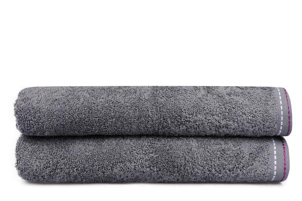 Set di 2 asciugamani cotone Beverly Hills Polo Club 201 Grigio, 70 x 140 cm (2)