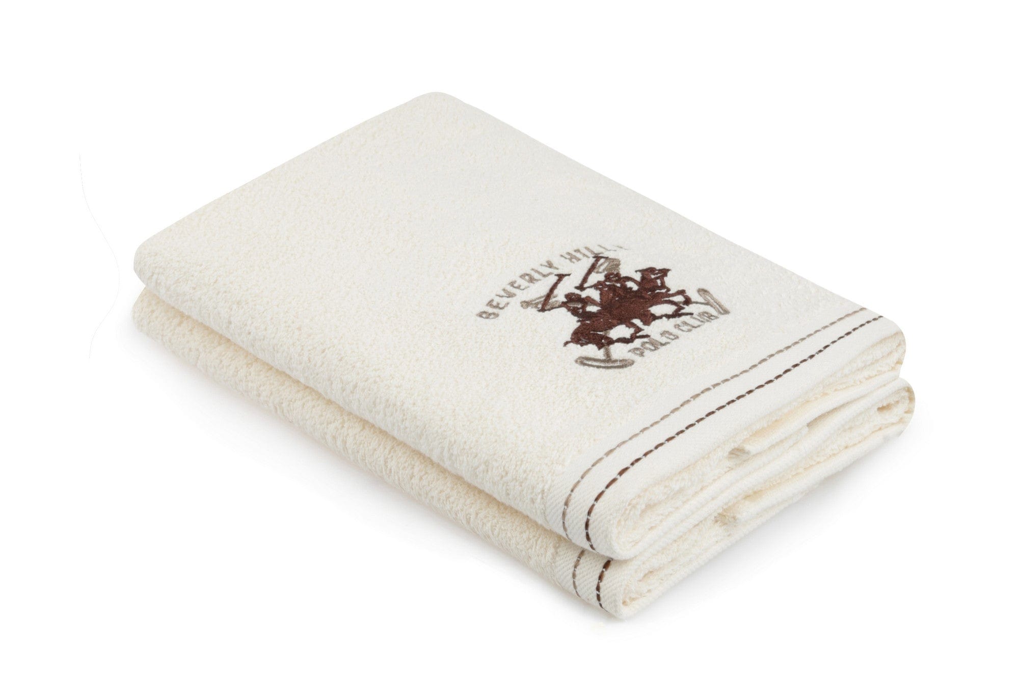 Set di 2 asciugamani cotone Beverly Hills Polo Club 401 Crema, 50 x 90 cm
