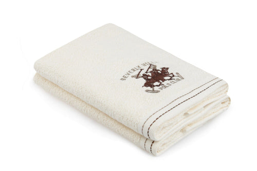 Set di 2 asciugamani cotone Beverly Hills Polo Club 401 Crema, 50 x 90 cm
