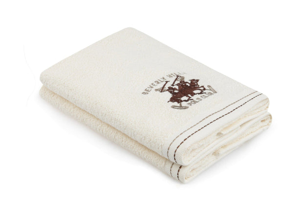 Set di 2 asciugamani cotone Beverly Hills Polo Club 401 Crema, 50 x 90 cm
