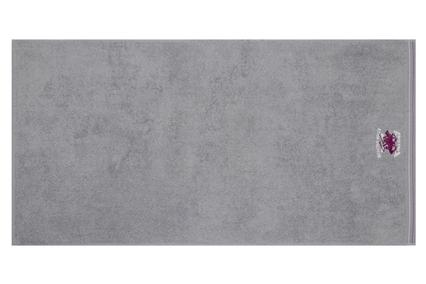 Set di 2 asciugamani cotone Beverly Hills Polo Club 401 Grigio, 70 x 140 cm (4)