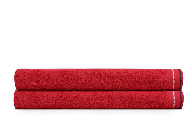 Set di 2 asciugamani cotone Beverly Hills Polo Club 401 Rosso, 50 x 90 cm (2)