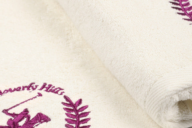 Set di 2 asciugamani cotone Beverly Hills Polo Club 402 Crema, 70 x 140 cm (4)