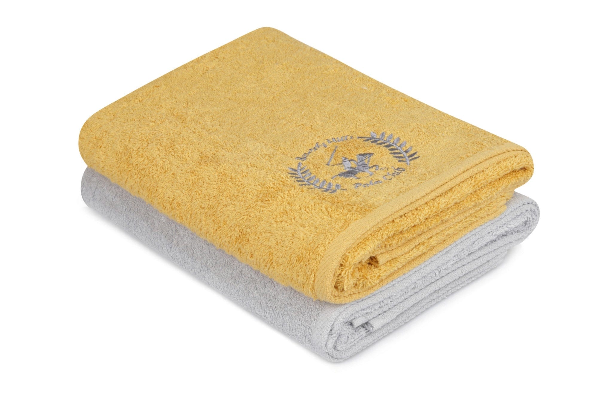 Set di 2 asciugamani cotone Beverly Hills Polo Club 402 Giallo, 70 x 140 cm