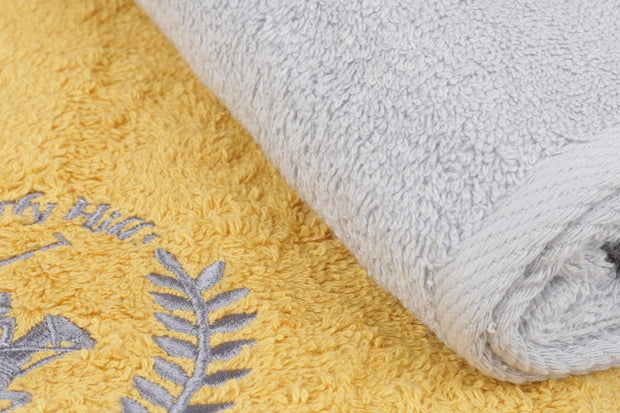 Set di 2 asciugamani cotone Beverly Hills Polo Club 402 Giallo, 70 x 140 cm (3)