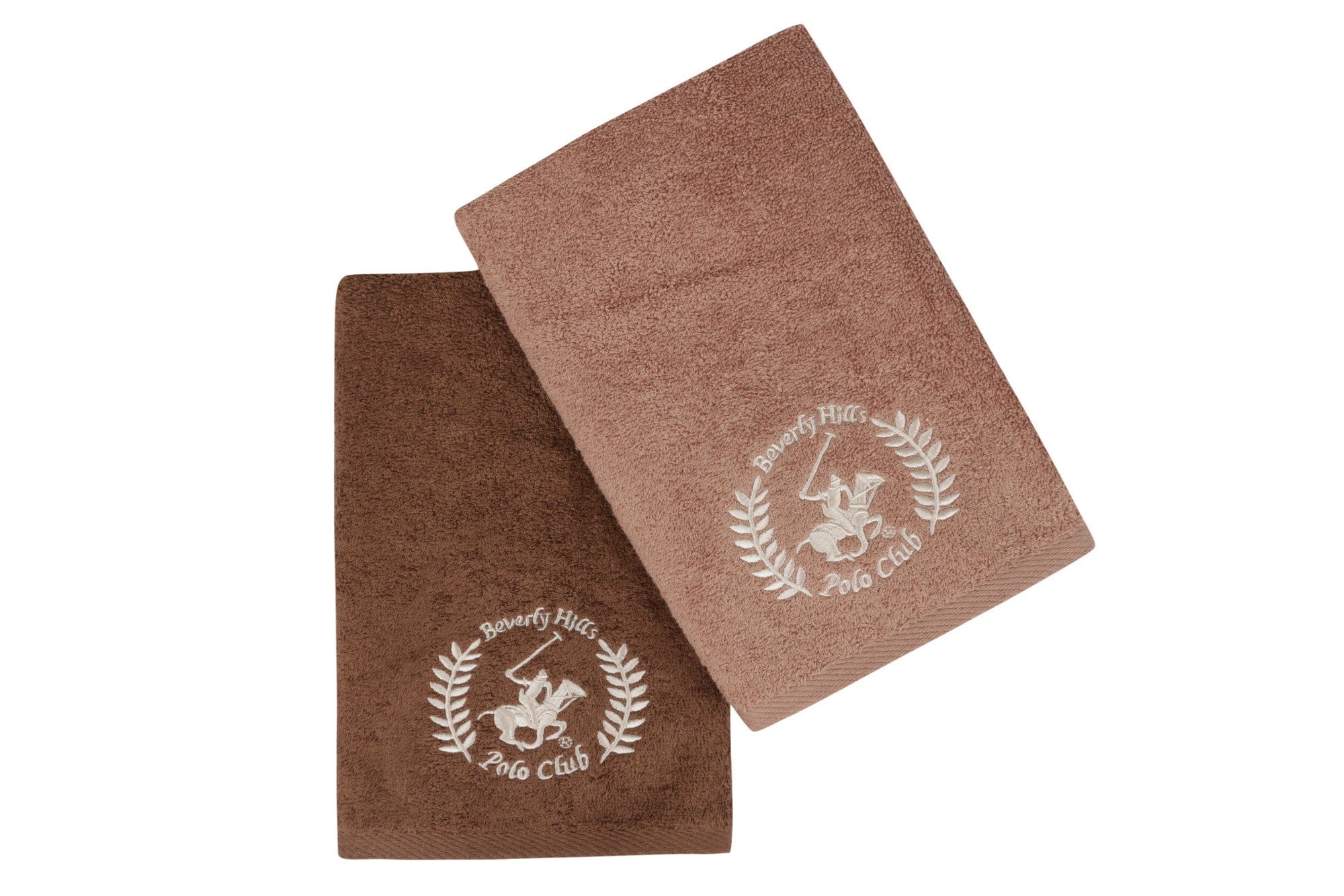 Set di 2 asciugamani cotone Beverly Hills Polo Club 402 Marrone, 50 x 90 cm (2)