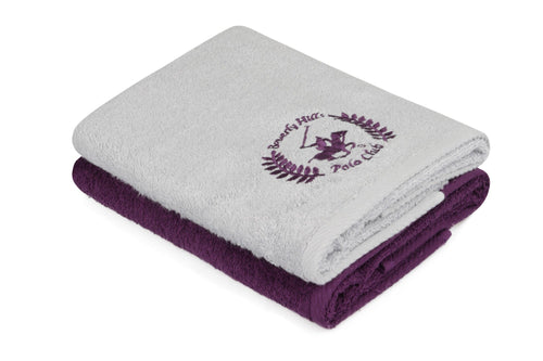 Set di 2 asciugamani cotone Beverly Hills Polo Club 402 Violetto, 50 x 90 cm